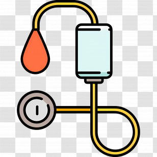 Blood Pressure - Blood Drop And IV Bag Illustration Transparent PNG