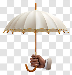 Hand Holding Umbrella - Elegant White Umbrella With Hand Transparent PNG