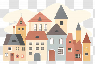 Houses - Cute Doodle Houses Transparent PNG