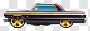 Low Rider Car - Classic Retro Car Transparent PNG