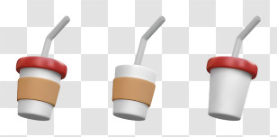 Airplane - Takeaway Beverage Cups With Straws Transparent PNG