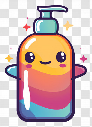 Body Lotion - Cute Soap Dispenser Illustration Transparent PNG