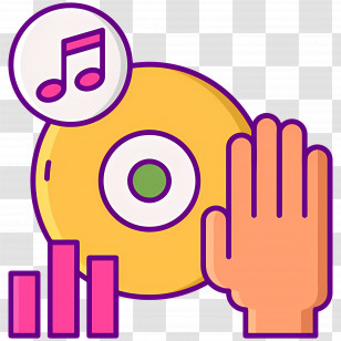Music Dj - Music Disc And Hand Illustration Transparent PNG