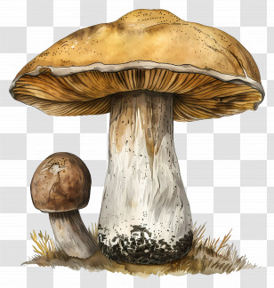 Boletus Mushroom - Realistic Illustration Of A Mushroom Transparent PNG