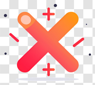 Mistake Icon - Red Cross Error Icon Illustration Transparent PNG