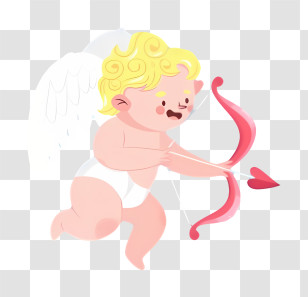 Cartoon Cupid - Cupid Shooting Heart Arrow Transparent PNG