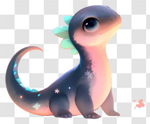 Cute Pastel Salamander - Cute Lizard With Colorful Design Transparent PNG