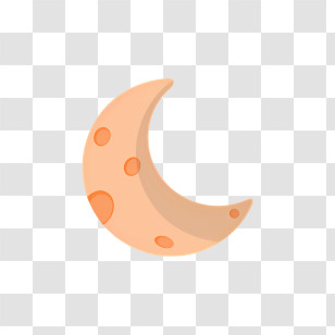 Icon - Crescent Moon With Craters Transparent PNG