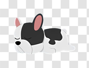 Cartoon - Cute Sleeping Dog Transparent PNG