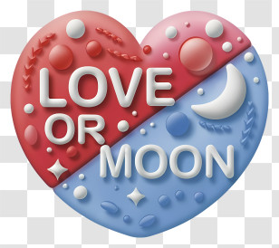 Heart Shaped Object - Love Or Moon Heart Symbol Transparent PNG