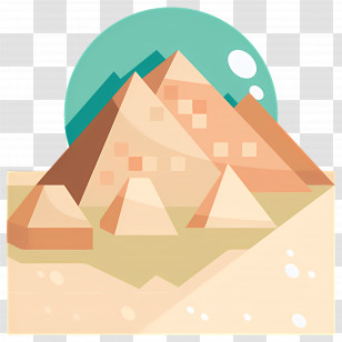 Pyramid - Ancient Pyramids In Desert Transparent PNG