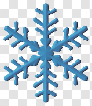 Blue Snowflake - Blue Snowflake Design For Winter Themes Transparent PNG