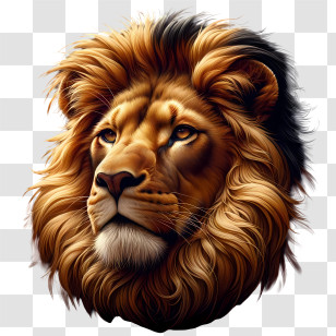 Lion - Majestic Lion With A Detailed And Regal Mane Transparent PNG