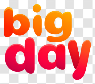 Big Day - Big Day Gradient Text Logo Transparent PNG