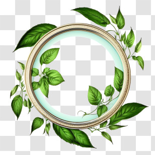 Circle Frame
 - Circular Frame With Vibrant Green Leaves Transparent PNG