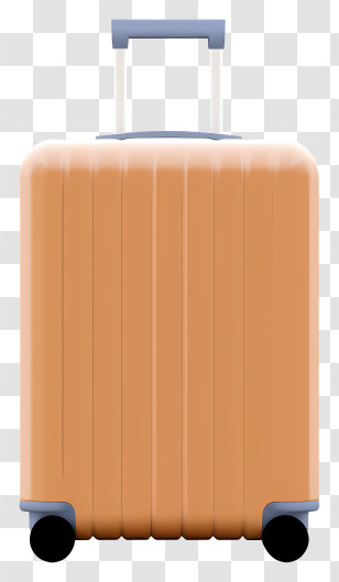 Brown Suitcase - Bright Orange Rolling Suitcase Transparent PNG