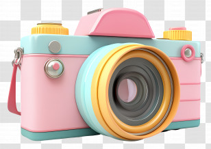 Cute Camera - Pastel Toy Camera For Creative Play Transparent PNG