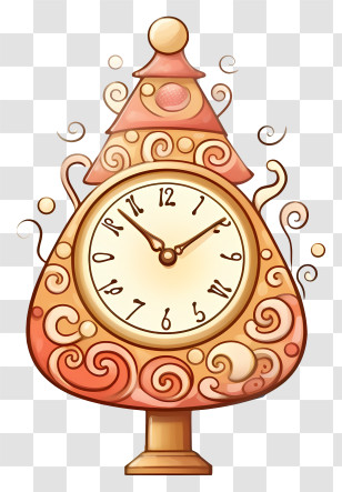 Antique Clock - Ornate Decorative Clock Transparent PNG