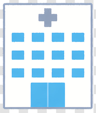 Health - Cute Hospital Building Illustration Transparent PNG