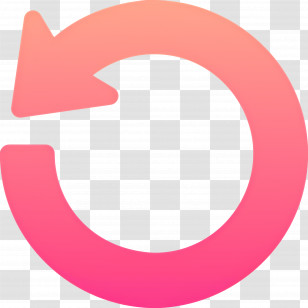 Circular Arrow - Pink Circular Refresh Arrow Icon Transparent PNG