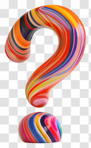 3d Question Mark - Colorful Question Mark Illustration Transparent PNG