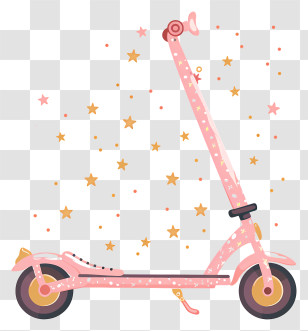 Kick Scooter - Sparkling Pink Scooter Transparent PNG