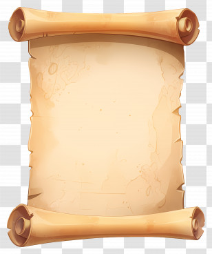 Vintage Paper Roll - Single Vintage Scroll For Writing Transparent PNG