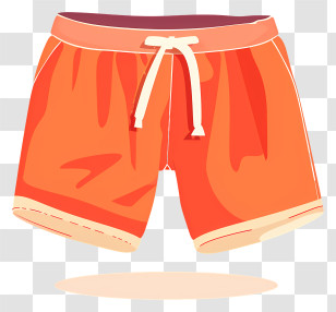 Cartoon Shorts - Casual Orange Shorts Transparent PNG