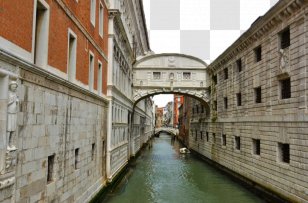 Doges Palace Bridge Of Sighs Piazza San Marco Ponte Della Paglia - Channel - Venice, Italy Landscape Picture Three Transparent PNG