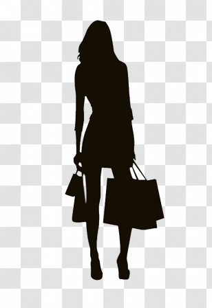 Shopping Silhouette Vector Graphics Personal Shopper Image - Standing Transparent PNG