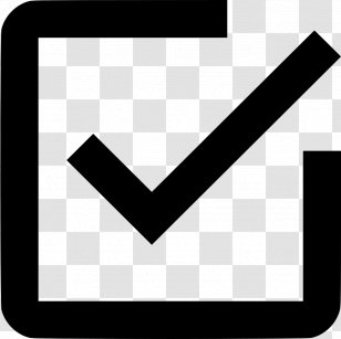 Check Mark - Rectangle - Black Tick Transparent Png