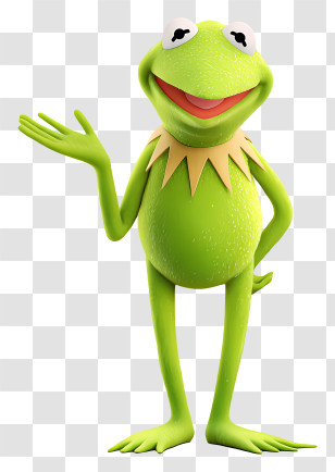 Kermit The Frog - Green Frog Cartoon Character Transparent PNG