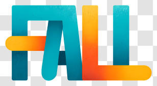 Fall Logo - Colorful Fall Text Design Transparent PNG