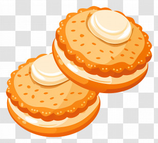 Biscuits - Cream Biscuits With Topping Transparent PNG