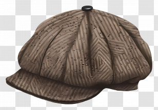 Newsboy Cap - Vintage Brown Cap Transparent PNG