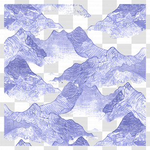 Mountain Pattern - Blue Mountains Landscape Drawing Transparent PNG