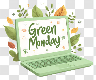 Green Monday Sale - Green Monday Laptop Illustration Transparent PNG