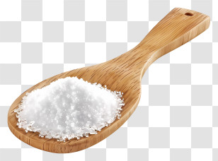 Salt - Wooden Spoon Filled With Salt For Cooking Transparent PNG