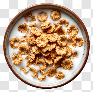 Cereal Bowl - Bowl Of Cereal With Milk For A Delicious Breakfast Transparent PNG