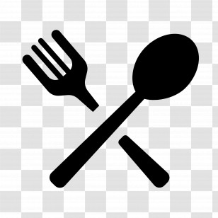 Fork Spoon - Black Spoon And Fork Icon Transparent PNG