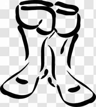 Cowboy Boot Shoe Wellington - Silhouette - Shoes Black And White Clipart Transparent PNG