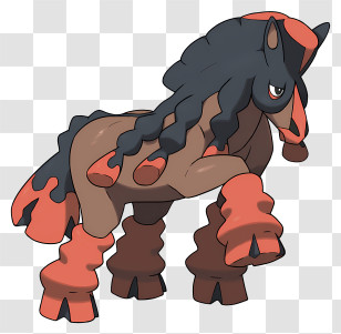 Mudsdale - Brown Horse With Black Mane Transparent PNG