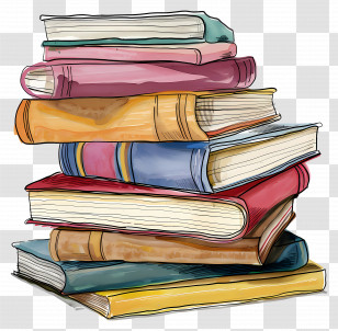 Stack Of Books - Stack Of Books For Reading And Learning Enthusiasts Transparent PNG