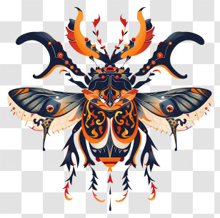 Tibetan Beetle - Ornamental Beetle-Insect Illustration Transparent PNG