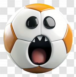 Soccer - Humorous Cartoon Soccer Ball Character Transparent PNG