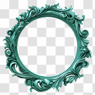 Green Circle Frame - Ornate Circular Green Frame For Decoration Transparent PNG