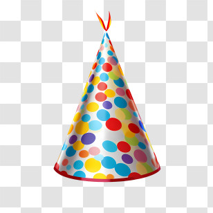 Birthday Hat - Polka Dot Party Hat For Celebrations Transparent PNG