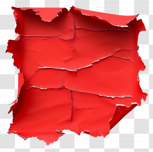 Red Ripped Paper - Torn Red Paper With Rough Edges Transparent PNG