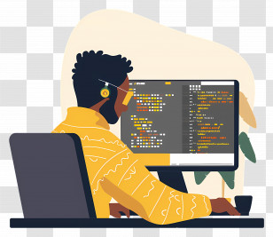 Programmer Coding - Person Coding Transparent PNG