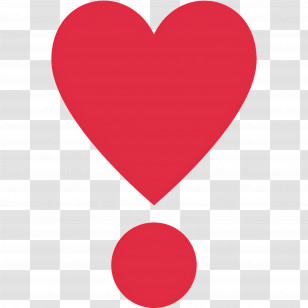 Heart Exclamation Emoji - Red Heart Exclamation Symbol Transparent PNG
